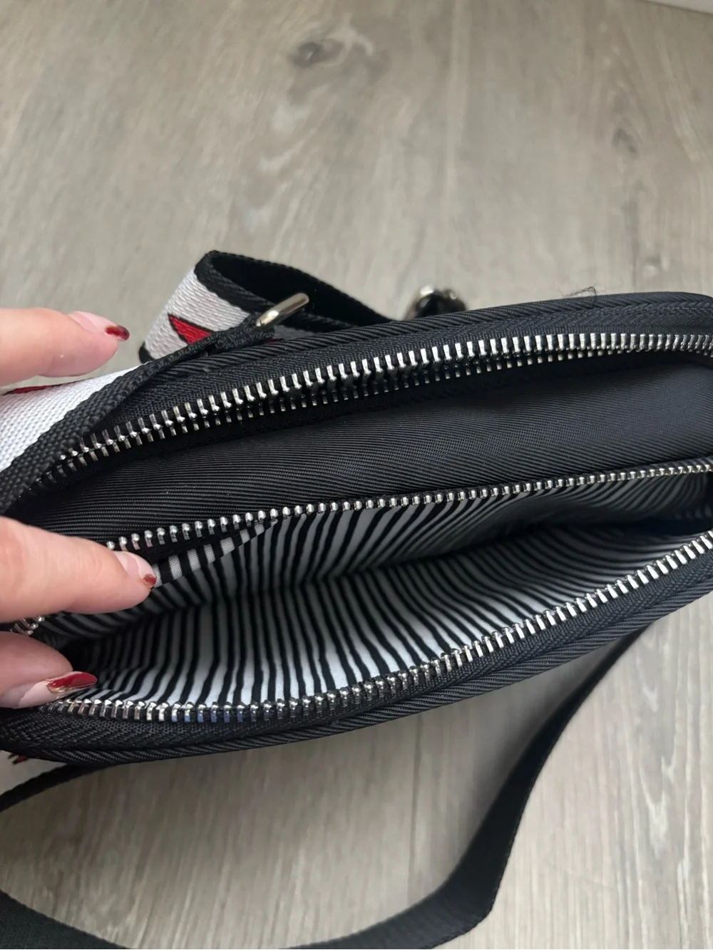 Brighton Black Love Patch Crossbody with Heart-Accent Strap